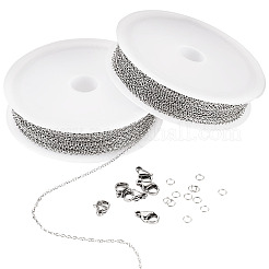 DIY-Kits zur Herstellung anlaufgeschützter 304 Edelstahl-Kabelketten&nbsp;DIY-PJ0001-42