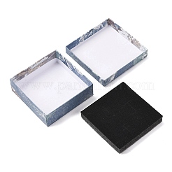 Quadratische Schmuckkästchen aus Pappe mit floralem Ölgemälde-Druck&nbsp;CBOX-A010-01B-04