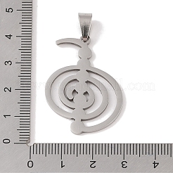 Colgantes de acero inoxidable con el símbolo de Reiki 201 que no se empañan&nbsp;STAS-A094-03B-P