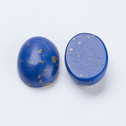 Cabochons synthétiques en lapis-lazuli&nbsp;G-F541-06-6x8mm