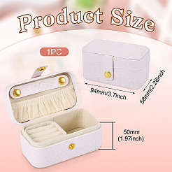 1 boîte à bijoux en similicuir PU&nbsp;LBOX-TA0001-01A