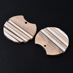 Pendentifs en résine & en bois&nbsp;X-RESI-N025-014A-B01