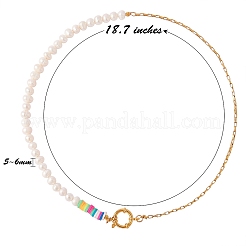 Vintage natürliche Perlenkette für Mädchenfrauen&nbsp;NJEW-SW00002-03