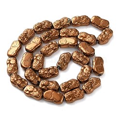 Fili di perline di ematite sintetica non magnetica elettrolitica&nbsp;G-F767-03F