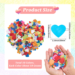 100 g di coriandoli di carta da tavolo a 10 colori&nbsp;AJEW-SP0002-88