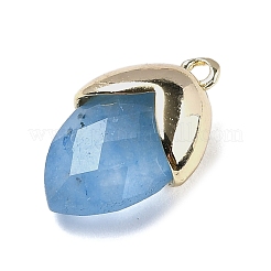 Anhänger aus natürlich gefärbter Jadeimitation mit Aquamarin&nbsp;G-U019-03A-10