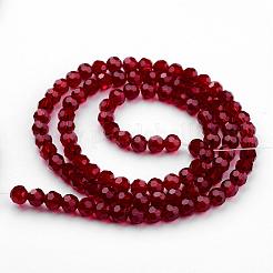 Chapelets de perles en verre transparent&nbsp;GLAA-G013-4mm-97
