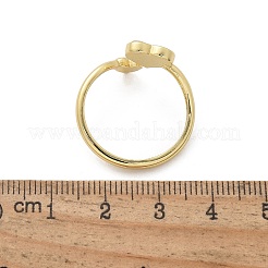 Muschelmanschettenringe aus Messing für Damen&nbsp;RJEW-C126-09G