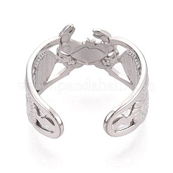 Anelli aperti con polsino in acciaio inossidabile 304 per donna&nbsp;RJEW-N052-17P