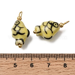 Handgemachte Porzellan-Anhänger&nbsp;PR-CBA0027-06G-01