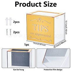 Aufbewahrungsboxen aus Acryl zum Spenden von Tipps&nbsp;CON-WH0115-09