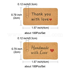 2 Satz 2 Stile Kraftpapier-Geschenkanhänger mit Wortaufdruck&nbsp;CDIS-FS0001-20