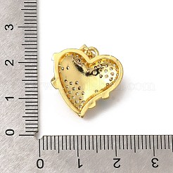 Pendentifs en émail de zircone cubique transparente en laiton micro pavé&nbsp;KK-M297-20G