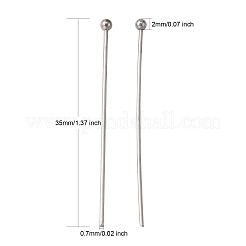 Anlaufgeschützte Kugelkopfstifte aus Edelstahl 304&nbsp;STAS-K146-045-35x0.7mm