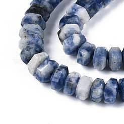 Natürliche blaue Fleck Jaspis Perlen Stränge&nbsp;G-N357-14A-04