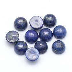 Naturales lapis lazuli cabochons, semicírculo, teñido, 6x3~3.5mm