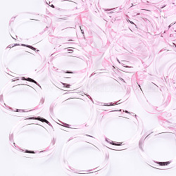 Anillos de dedo de acrílico transparente,  torcedura, rosa, nosotros tamaño 6 3/4 (17.1 mm)