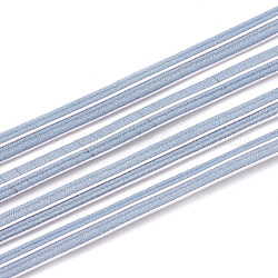 Flach elastische Schnur, mit Nylon außen und innen Gummi, hellstahlblau, 7x2.5 mm, ca. 100 Yard / Bündel (300 Fuß / Bündel)