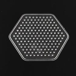 Plaques hexagone abc en plastique utilisés pour les perles à repasser 5x5mm diy, clair, 74x83x5mm
