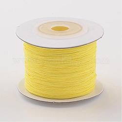Hilo de nylon, amarillo, 0.4mm, alrededor de 109.36 yarda (100 m) / rollo