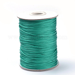 Плетеные корейские вощеные полиэфирные шнуры, весенний зеленый, 2.5 мм, около 87.48 ярда (80 м) / рулон
