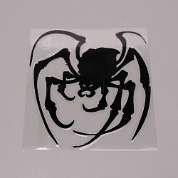 Etiqueta engomada impermeable del animal doméstico de la araña, calcomanías de ventana, para la decoración de la pared del hogar del coche, negro, 13x12x0.02 cm