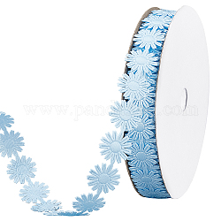 PH Pandahall 20 Yards blauer Spitzenbesatz mit Stickerei, 17 mm/0.6'' Nähblumen-Spitzenband, dekorativer Häkelbesatz, Gehäkelte Spitzenbänder für Brauthochzeitsdekoration, Weihnachtspaket