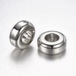 Ccb perline di plastica, rondelle, platino, 20.5x9mm, Foro: 10 mm