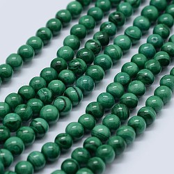 Perline malachite naturali fili, grado ab, tondo, 18mm, Foro: 1 mm, circa 21pcs/filo, 15.5 pollice (39.5 cm)