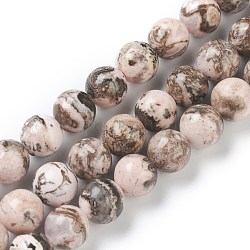 Natur Rhodochrosit Perlen Stränge, Klasse ab, Runde, 10~10.5 mm, Bohrung: 0.8 mm, ca. 38 Stk. / Strang, 15.35 Zoll (39 cm)