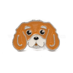 Pasador de perro esmaltado con embragues de mariposa de latón, insignia de aleación para ropa de mochila, cavalier king charles spaniel, 16x24.5x10mm, pin: 1.1 mm