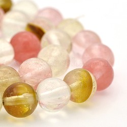 Watermelon Stone Glass Bead Strands, Round, Colorful, 12mm, Hole: 1mm, about 32pcs/strand, 15.7inch