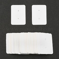 Schmuckkarten aus Papier für Ohrringe, Rechteck, weiß, 35x25x0.5 mm