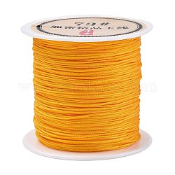 Cordon de noeud chinois en nylon de 40 mètre, cordon de bijoux en nylon pour la fabrication de bijoux, orange, 0.6mm