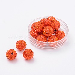 Perline palla di disco, Perline strass polimero argilla, grado a, tondo, giacinto, PP14 (2~2.1mm), 10mm, Foro: 1.0~1.2 mm