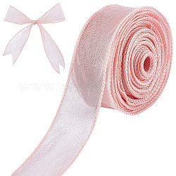ポリエステルリボン  花のギフト包装や衣装の装飾に  ピンク  1-5/8インチ（40mm）  約10m /ロール
