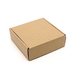Пандахолл элита 24шт коробка из крафт-бумаги, с картонной вставкой, для упаковки подарков, квадратный, деревесиные, 15x15x5 см