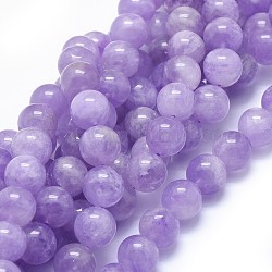 Natürlichen Amethyst Perlen Stränge, Runde, 10 mm, Bohrung: 1 mm, ca. 38 Stk. / Strang, 15.1 Zoll (38.5 cm)