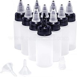 PH PandaHall 30 Pack 30ml/ 1oz Squeeze Bottles Squirt Refillable Bottles with Twist Cap 10pcs Funnel Hopper for Liquid Essential Oil Tattoo Ink Bottle Hair, Oil