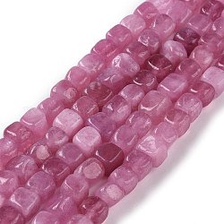 Chapelets de perles de quartz naturel, teints et chauffée, cube, vieille rose, 5~7x5~7x5~7mm, Trou: 0.8mm, Environ 66~71 pcs/chapelet, 14.80~ 15.08 pouce (37.6~38.3 cm)