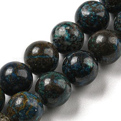 Perline Chrysocolla naturale fili, tondo, 6mm, Foro: 1 mm, circa 65pcs/filo, 15.43'' (39.2 cm)