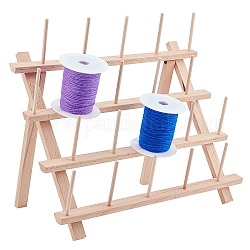 Pandahall elite 20 carretes de madera maciza para coser hilo de bordar soporte, estante de soporte, burlywood, 40x32 cm