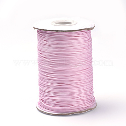 Geflochtene koreanische gewachste Polyesterschnüre, rosa, 1.5 mm, ca. 174.97 Yard (160m)/Rolle