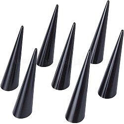 FINGERINSPIRE 20Pcs Acrylic Ring Display Holder Stand Cone Shape Ring Rack Jewelry Ring Showcase Display Stand(Black)