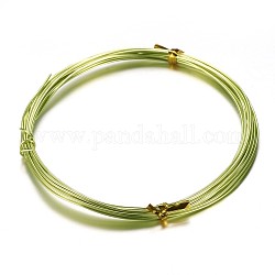 Fil d'artisanat rond en aluminium, pour la fabrication de bijoux en perles, vert jaune, 18 jauge, 1mm, 10 m/rouleau (32.8 pieds/rouleau)