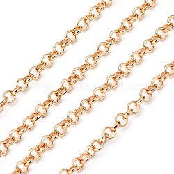 Iron Rolo Chains, Belcher Chain, Unwelded, Light Gold, 5x1mm
