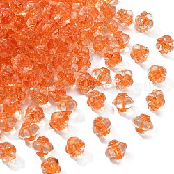 Transparente Acryl Perlen, Laterne, orange, 8.5x10x9.5 mm, Bohrung: 1.5 mm, ca. 1290 Stk. / 500 g