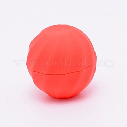 プラスチック製の空のリップクリーム球体容器  化粧品包装リップクリームボール  レッド  4.2cm  内径：2.8のCM  容量：7g（0.23液量オンス）  4個/セット