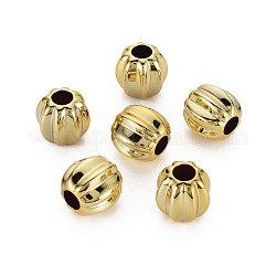 UV-Beschichtung Acryl europäischen Perlen, Kürbis, golden, 13.5x14x13 mm, Bohrung: 5.5 mm
