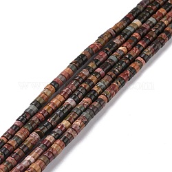 Fili di perline turchesi rosse sintetiche, rotondo e piatto, 4x2mm, Foro: 1 mm, circa 169pcs/filo, 14.96'' (38 cm)